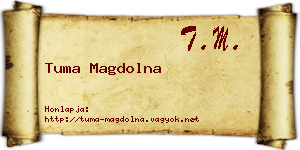 Tuma Magdolna névjegykártya